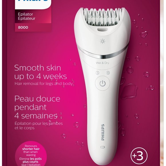 Philips Epilator Series 8000 with 3 Accessories